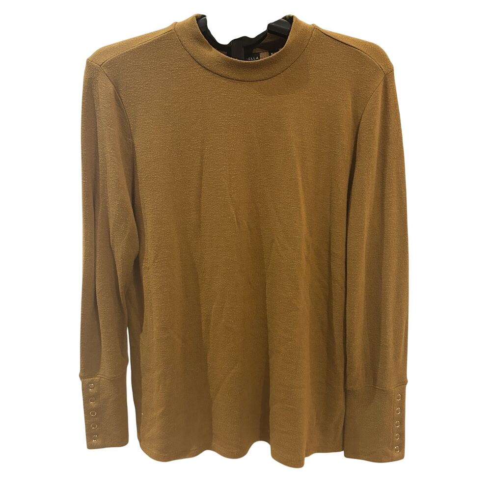 Rafaella Tan Long Sleeve Knit Shirt Women's size XL